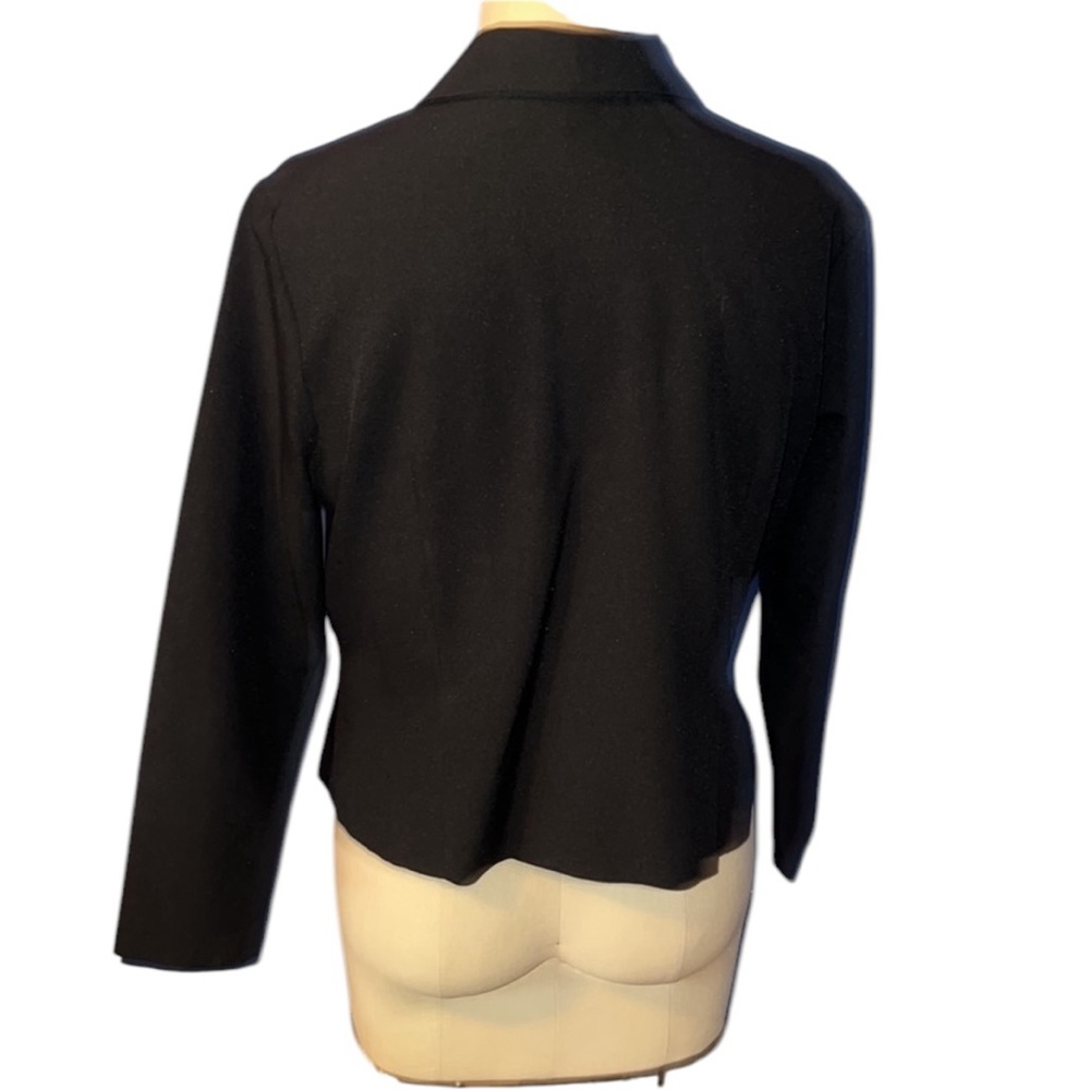 Vintage Basic Editions Black Zip Up Jacket Front … - image 3